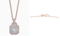 EFFY Collection EFFY&reg; Diamond Halo 18" Pendant Necklace (3/8 ct. t.w.) in 14k Rose Gold & White Gold